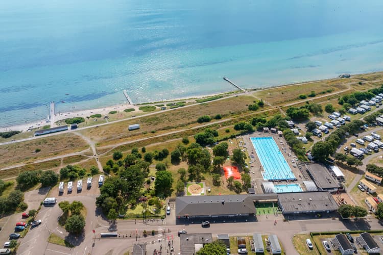 First Camp Råå Vallar Camping i Helsingborg Drönarbild.