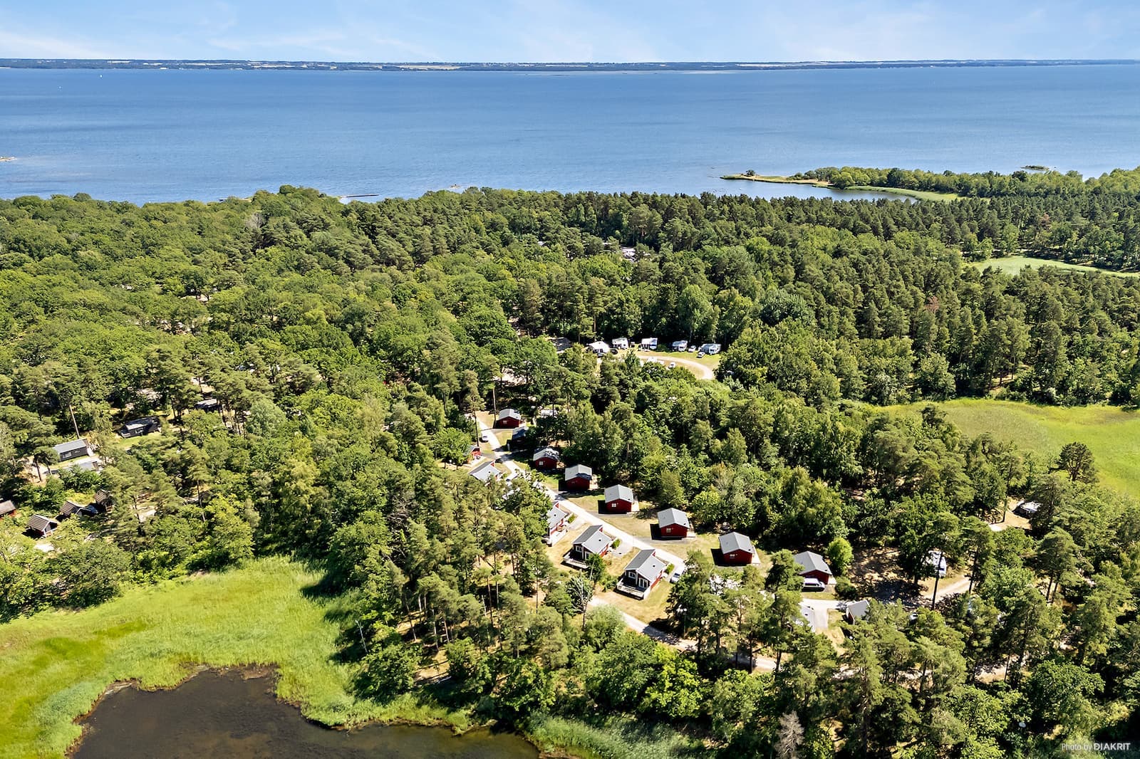 Drönarbild över Stensö.