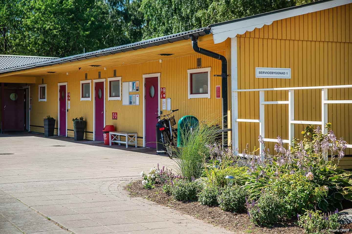 Servicehus på campingen First Camp Hagön - Halmstad