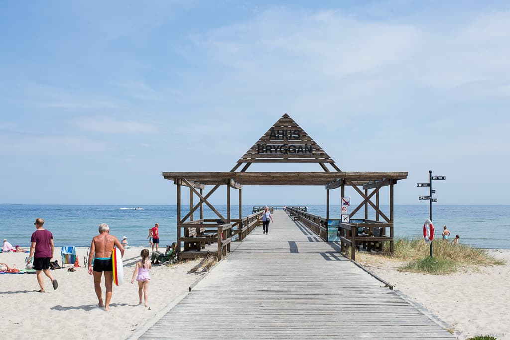 Camping i Skåne - Stranden vid Åhus i Kristianstad