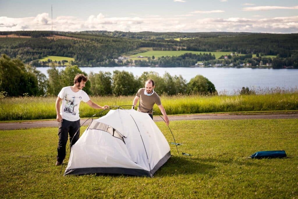 First Camp Frösön Östersund med utsikt över Storsjön