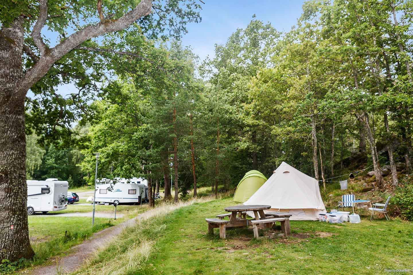 Tältplatser på campingen i Stockholm, First Camp City - Stockholm