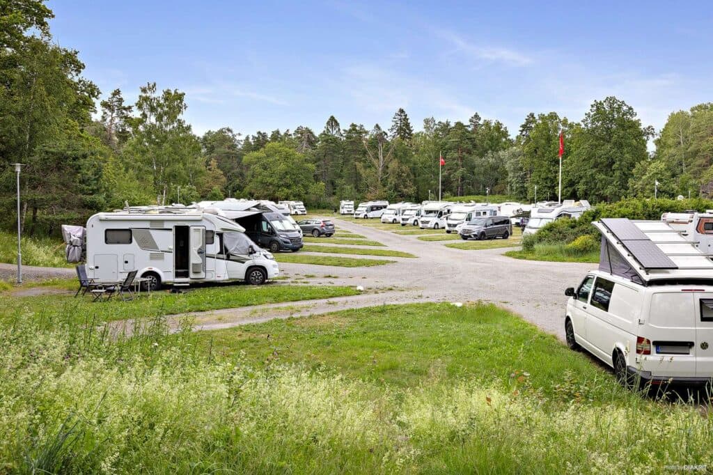 City Stockholm områdesbild över husbilarna