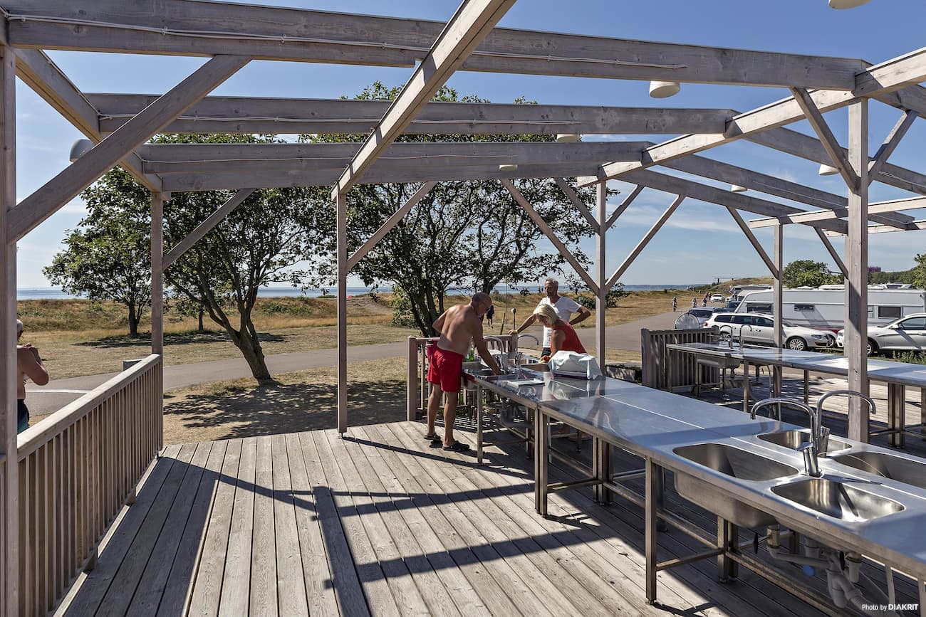 Servicehus i Helsingborg på campingen Råå Vallar - Helsingborg