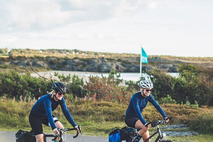 Mountainbike nära First Camp Mölle på Kullahalvön