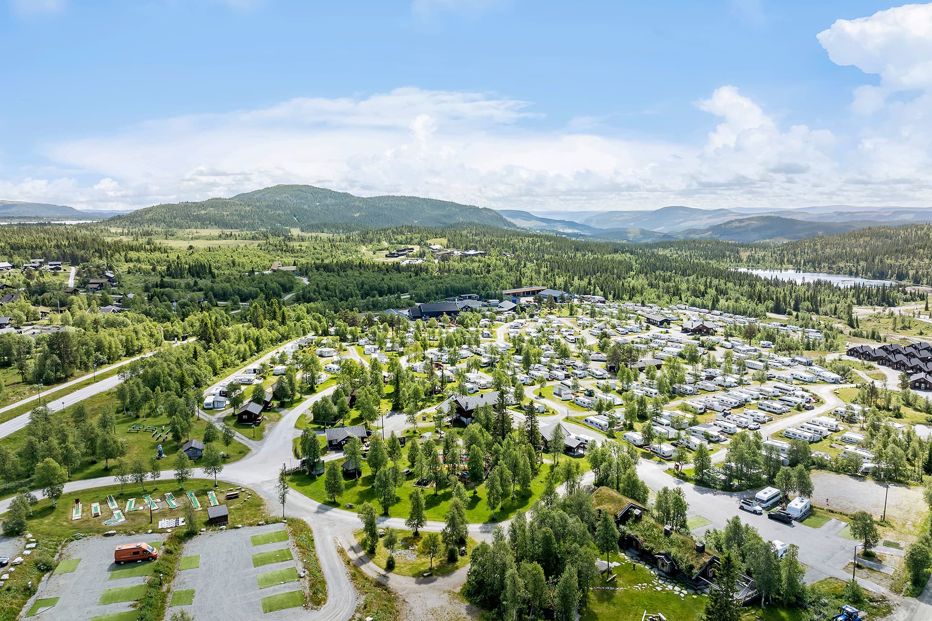 Camping med husbil i Beitostølen nära natur och vandringsleder