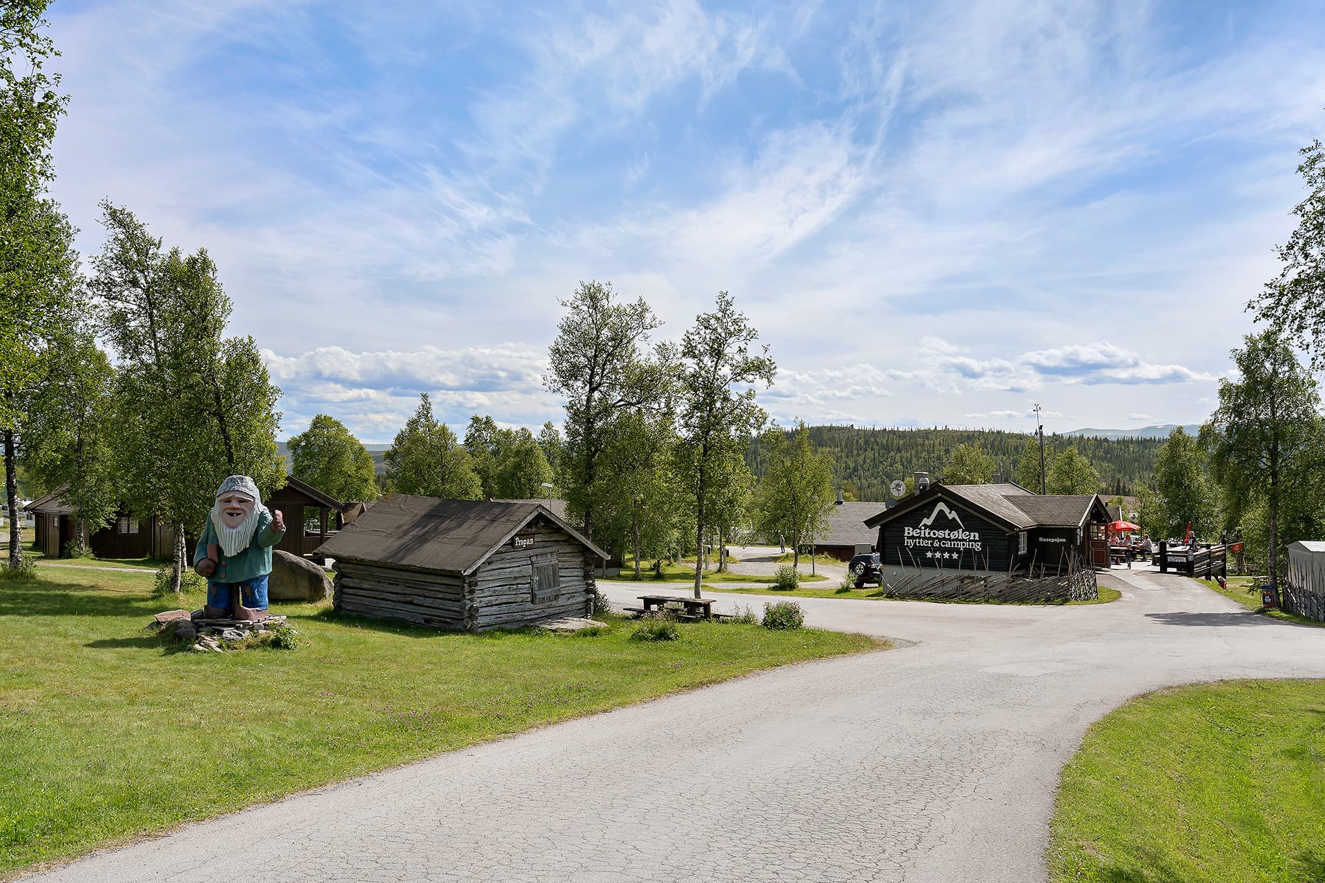 Camping i Beitostølen med fjällmiljö runtom