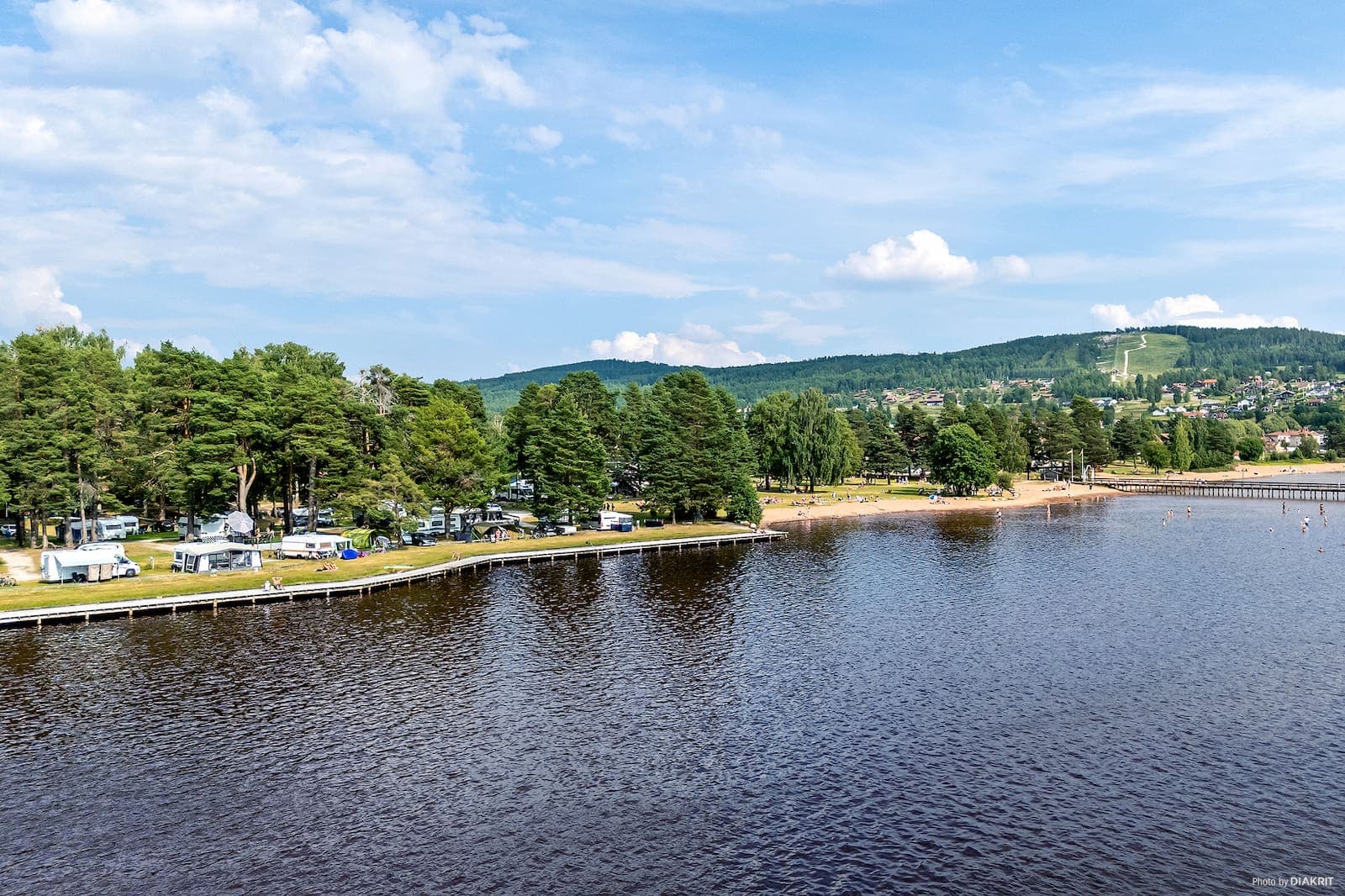 First Camp Siljansbadet – Rättvik med campingplatser längs Siljans strand.