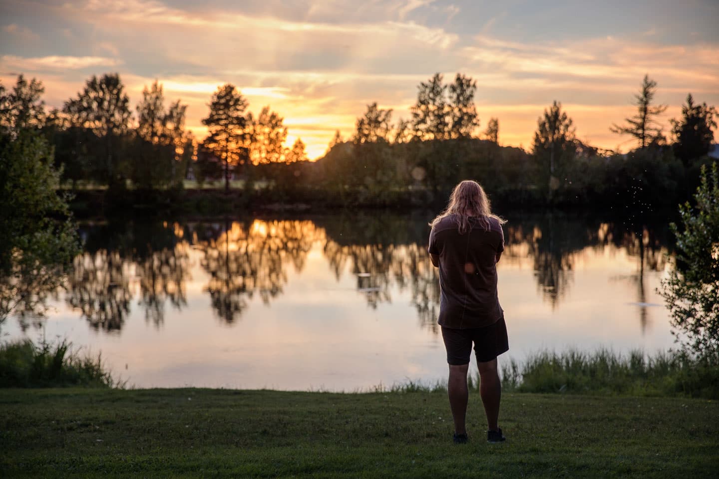 Dalarnas bästa campingar - solnedgång på Mellsta i Borlänge