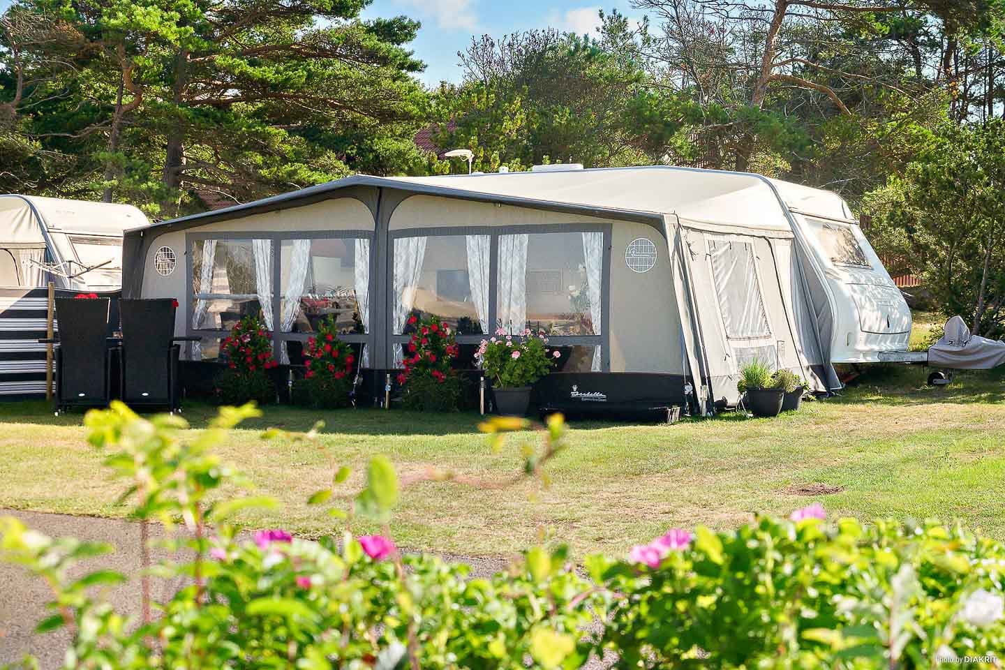 Säsongsgäster på First Camp Tylösand - Halmstad camping.