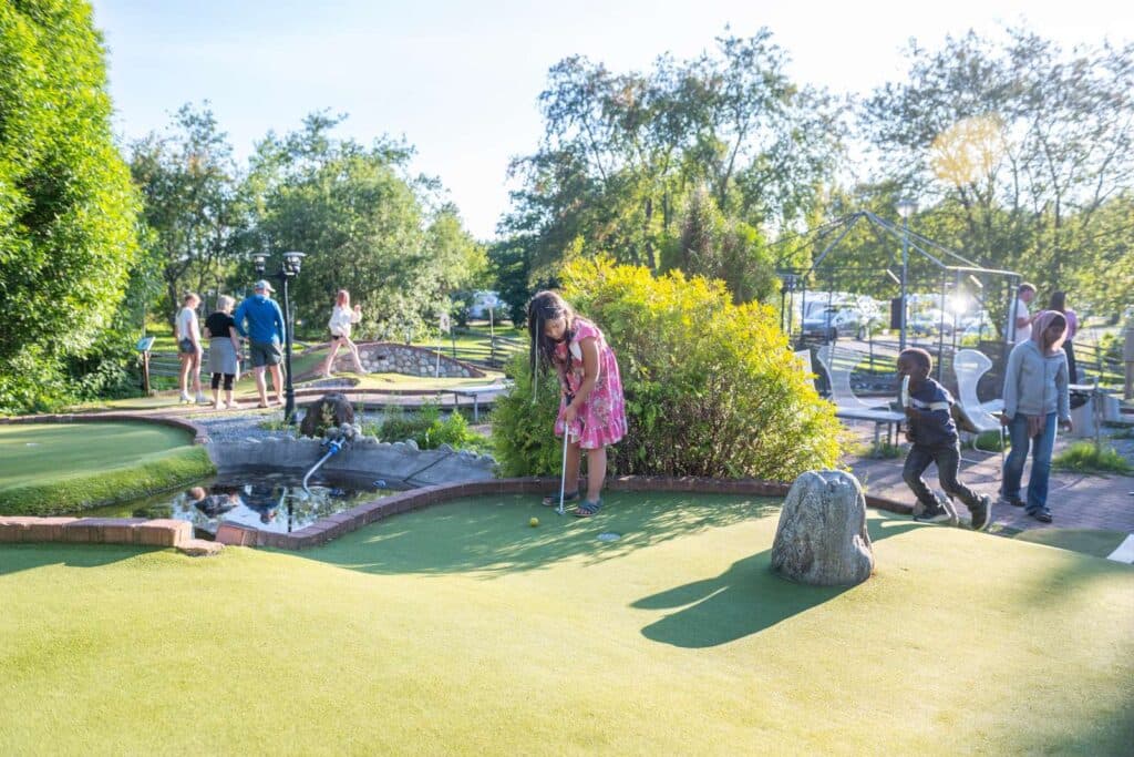 Minigolfbana på Nydala Umeå camping
