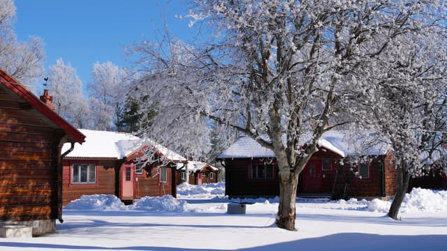 Vinter i Dalarna på First Camp Orsa - Dalarna Camping