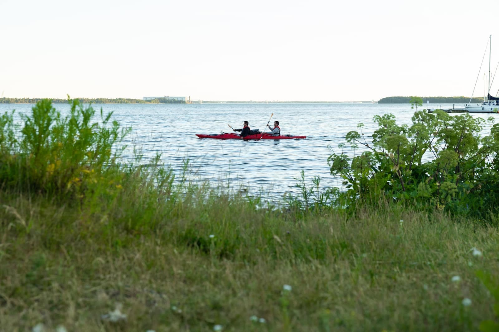 Kajakpaddling på campingen i Kolmården