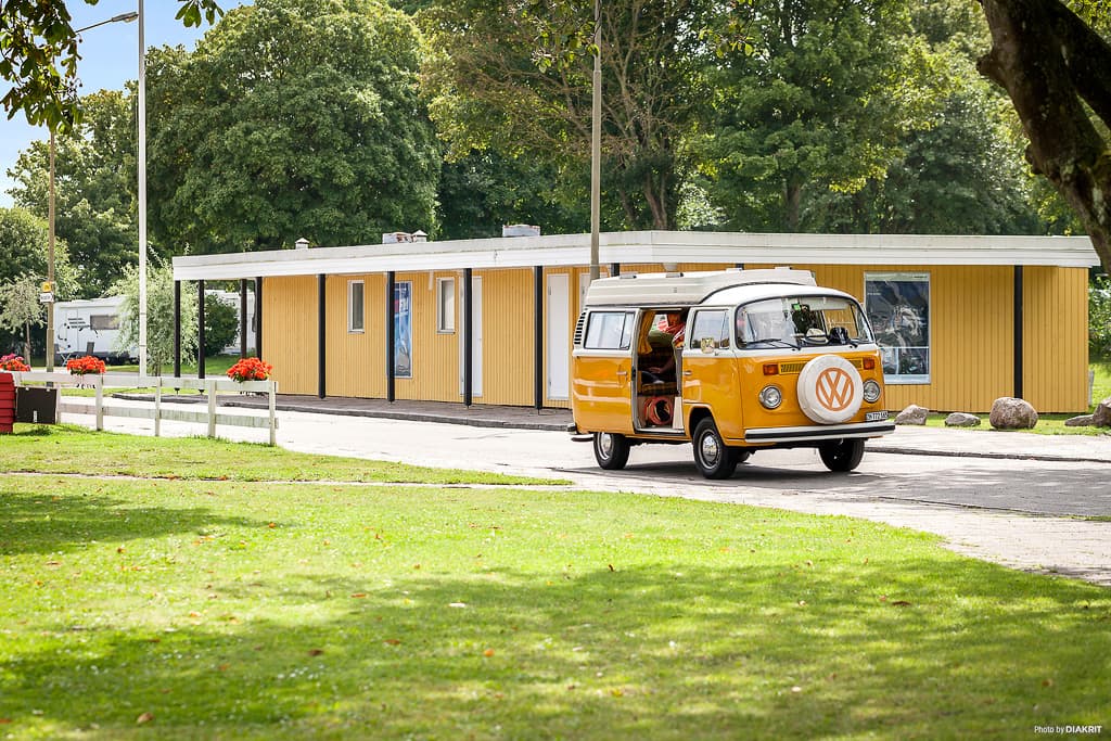 Servicehus på First Camp Sibbarp i Malmö med dusch och toalett