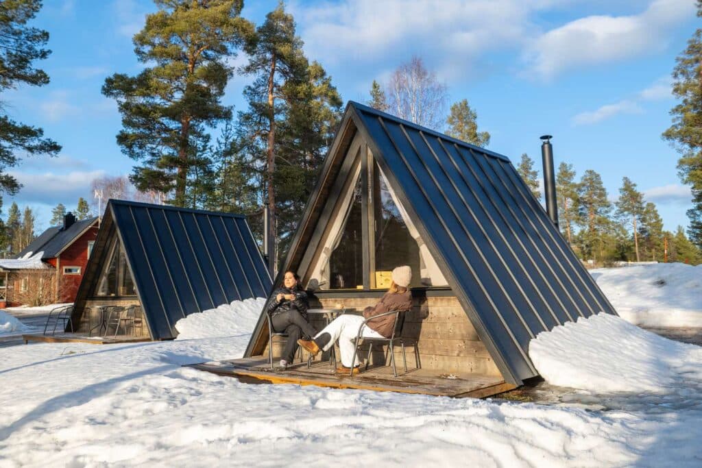 Vinter på campingen First Camp Ansia i Lycksele