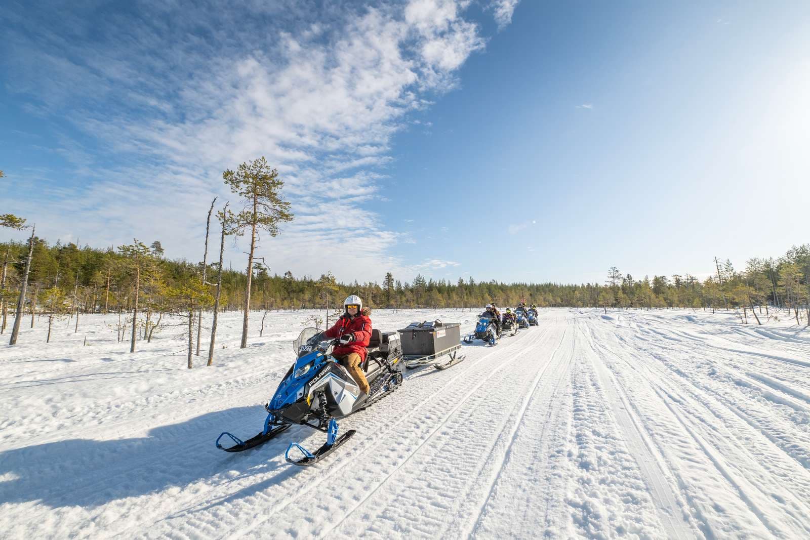 Vinteraktiviteter och snöskoter på campingen First Camp Ansia - Lycksele
