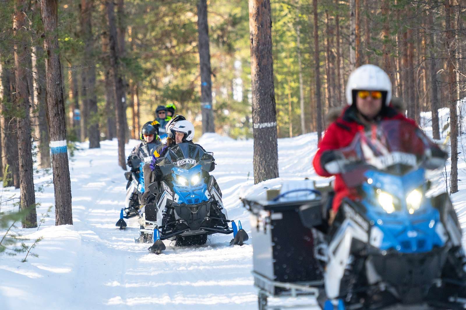 Snöskotertur i Lycksele på First Camp Ansia - Lycksele