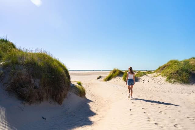 Den brede sandstrand ved Lakolk Strand – Rømø camping