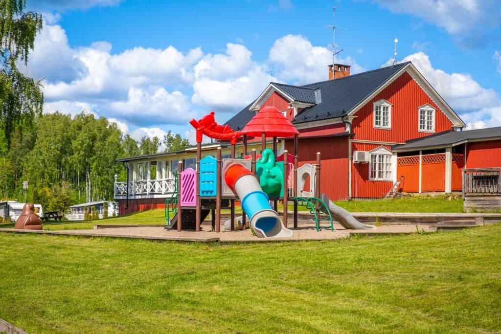 Lekplats på campingen Haganäset - Charlottenberg