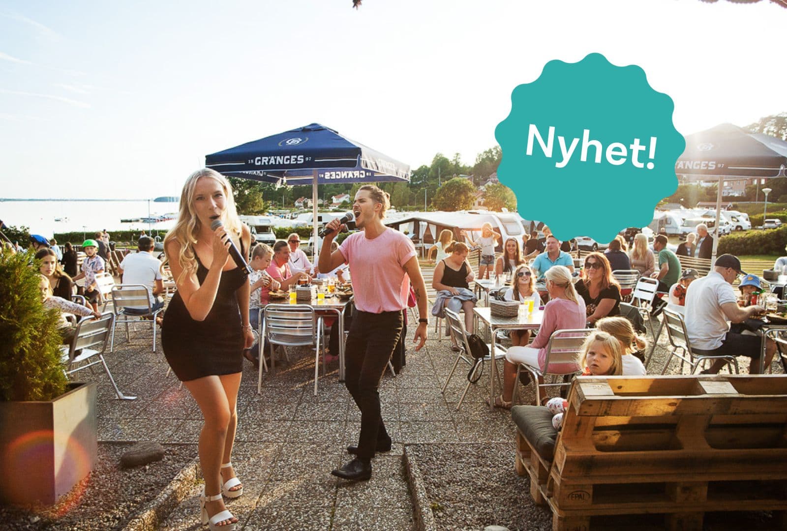 Livemusik och underhållning på First Camp. Lokala liveband och trubadurer.